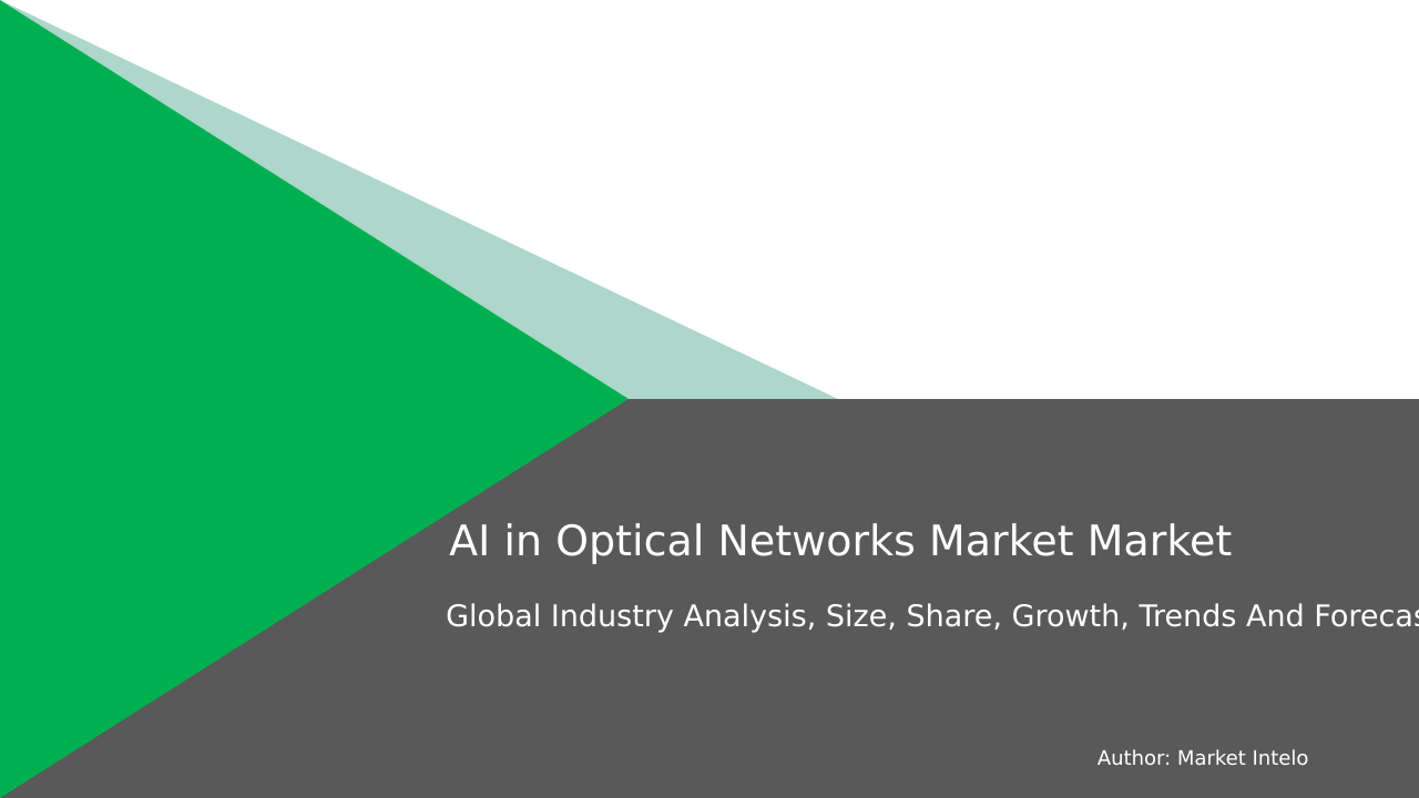 AI in Optical Networks Market Research Report 2033
