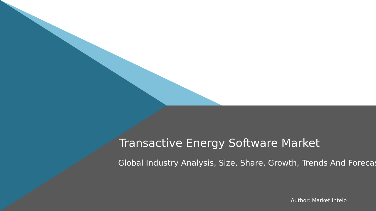 Transactive Energy Software Market Research Report 2033