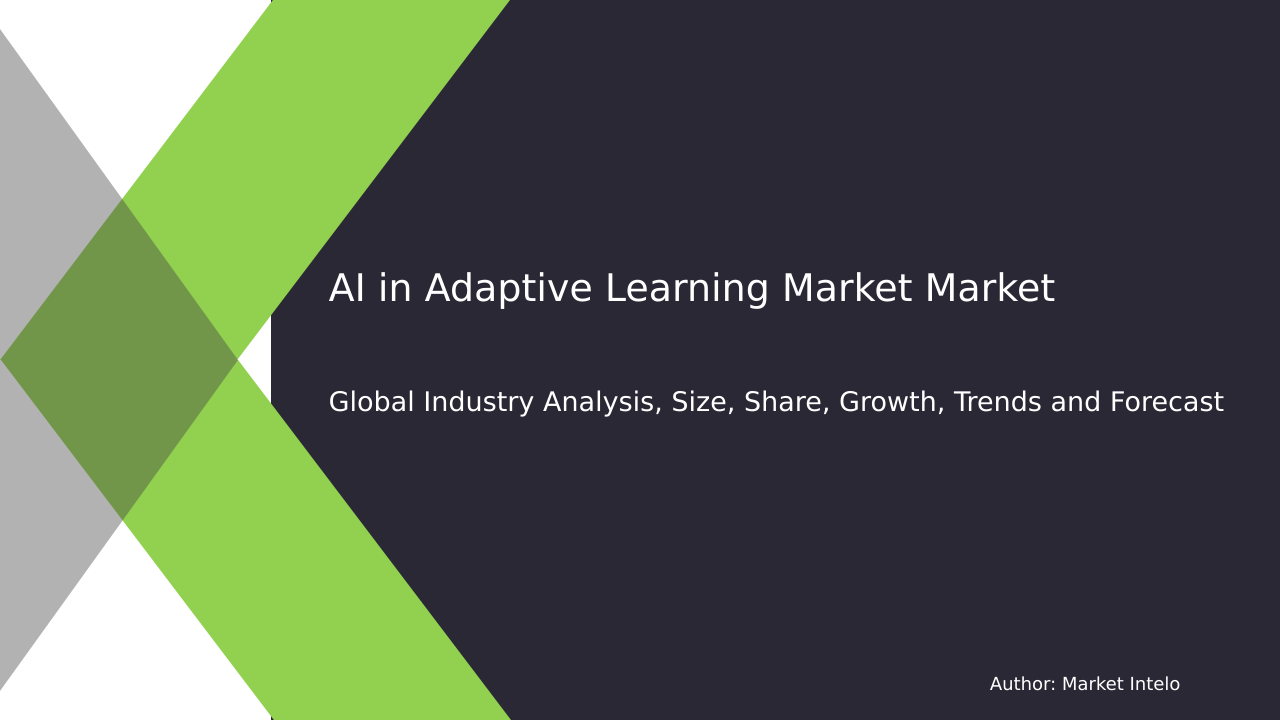 AI in Adaptive Learning Market Research Report 2033
